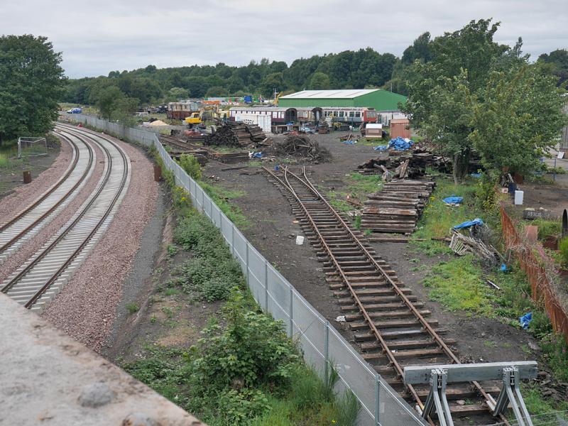 Kirkland track: Double track has been laid alongside the Kirkland depot of the Fife Heritage Railway while the volunteers have expansion plans of their own. 10 August Photo of Kirkland track