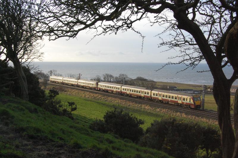 Youve been framed: 2 Class 334s on a Largs-Glasgow working between West Kilbride and Ardrossan Photo of Youve been framed