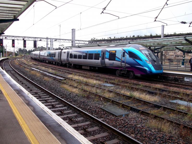 397009 at Carlisle: Transpennine Express Nova 2 397009 arrivs at Carlisle with a Manchester Airport to Glasgow service, on 12th August 20223 Photo of 397009 at Carlisle