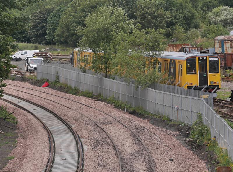 EMU to Leven: Former Network Rail 313121 at the Fife Heritage Railway's Kirkland compound having arrived earlier in the week.
18 August Photo of EMU to Leven