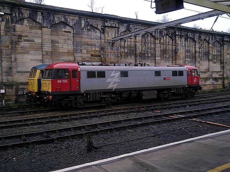 86701 at Carlisle: 86701 waits at Carlisle for its next turn if duty on 14th May 2012 Photo of 86701 at Carlisle