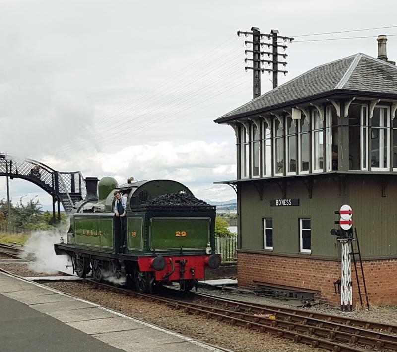 Lambton #29 @ Bo'ness: Visiting loco at the Steam Gala 01-03 September'23, # 29 backs down to collect Frday afternoon's freight train from Bo'ness yard, Photo of Lambton #29 @ Bo'ness