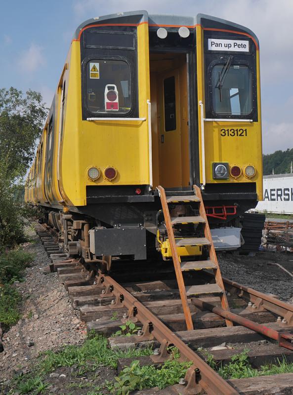 Kirkland EMU: Former Network Rail test train 313121 stabled at its new home on the Fife Heritage Railway. Photo of Kirkland EMU