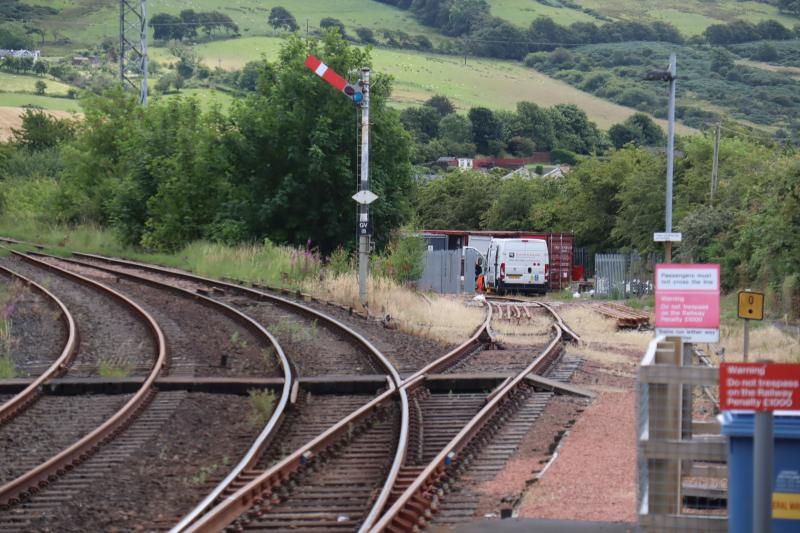 Girvan CE Siding: Picture taken in July 2022 of the CE Siding at Girvan. Signal Box was on my right. Photo of Girvan CE Siding
