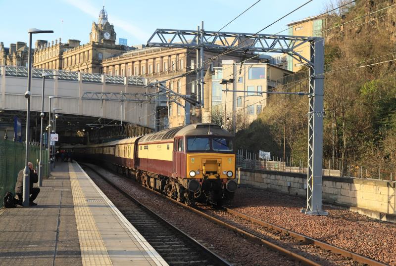 5Z50: 57313 on 5Z50 12.49 Edinburgh to Joppa Straight leaving Platform 1 Waverley on 25/11/2023 Photo of 5Z50