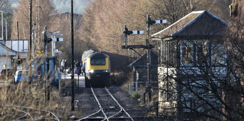 43150-125 (1).jpg: ALL ABOARD THE 10.56 FROM IS TO ABDN,
HELD FOR 10 MINS AT KEITH---REASONS UNKNOWN. Photo of 43150-125 (1).jpg