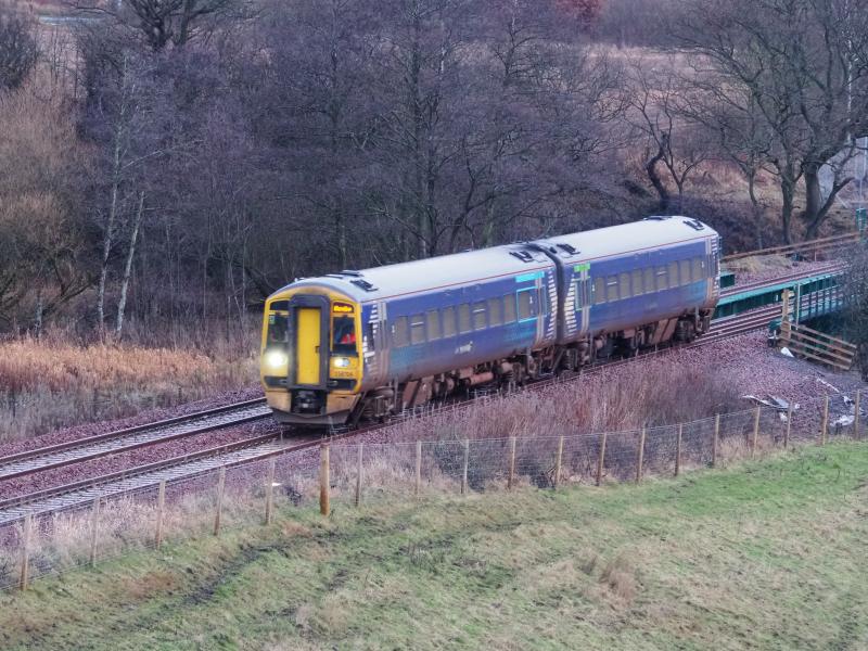 158704 on 3K04: 158704 leaves Cameron Bridge on 3K04 Leven to Leven via Glenrothes with Thornton. Photo of 158704 on 3K04