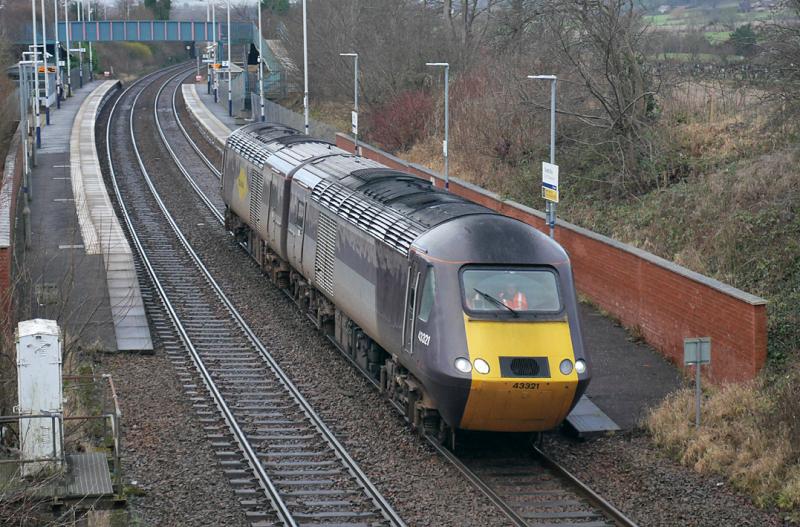 Dalgety HST: Colas 43321 and 43285 pass Dalgety Bay with a Slateford - Leven route learner on 10 January. Photo of Dalgety HST