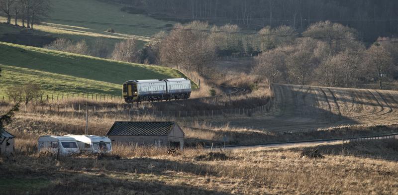 158720 PITCAPLE 30.1.24 (1).jpg: ABOUT 1/3 MILE FROM PITCAPLE STATION WITH A SERVICE FROM INVERNESS Photo of 158720 PITCAPLE 30.1.24 (1).jpg