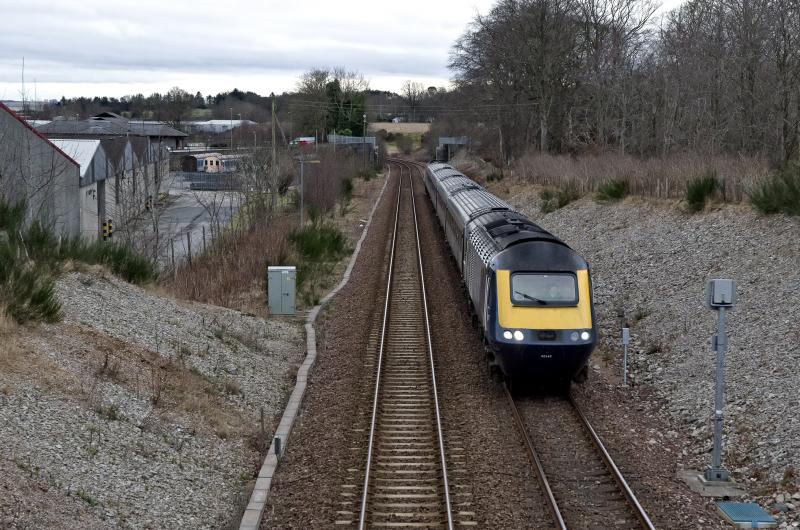 PORT ELPHINSTONE INVERURIE 4.2.24.jpg: 15.24 ABDN-IS SUNDAY SERVICE----AND YES THAT IS AN EX S.R. EMU IN THE TOP LEFT OF THE PIC. Photo of PORT ELPHINSTONE INVERURIE 4.2.24.jpg