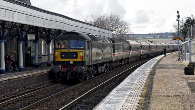 D1935 HEADS FOR CREWE 25.2.24.jpg: PASSING STONEHAVEN, Photo of D1935 HEADS FOR CREWE 25.2.24.jpg