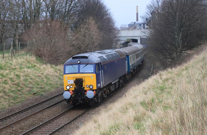 1Z44: 57303 on 1Z44 10.43 Linlithgow to Derbypassing Peffermill Playing Fields on 11/03/2024 Photo of 1Z44