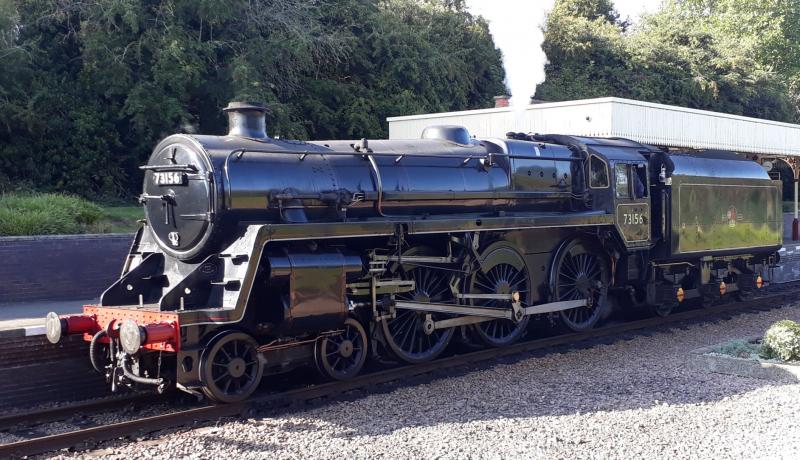 BR Standard 5MT 4-6-0: Loco 75156 at Leicester North, on the Great Central Railway. 22/09/2021. Photo of BR Standard 5MT 4-6-0