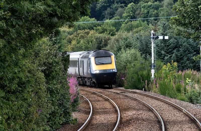 43182-136 INSCH 22.8.24 (1).jpg: MID AFTERNOON HST'S CROSSING AT INSCH 22.8.24 Photo of 43182-136 INSCH 22.8.24 (1).jpg
