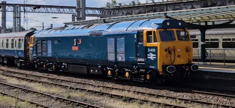 Fearless ( D400 / 50 050 ): D400 / 50 050 arrives at Carlisle , 10 - 08 - 2024 Photo of Fearless ( D400 / 50 050 )