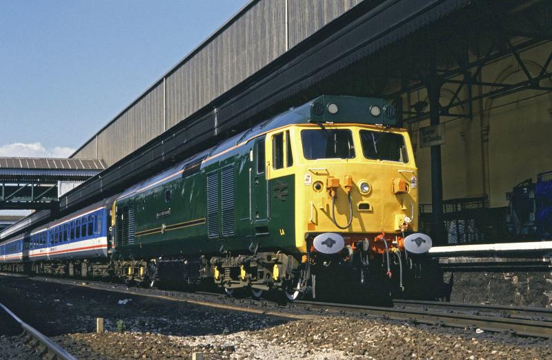 50007 EXETER 19.7.89.jpg: 50007 AND NEXT UP,50049 BEFORE THEY RAN TOGETHER AS THE GRAMPIAN HIGHLANDER IN AUGUST 2024 Photo of 50007 EXETER 19.7.89.jpg