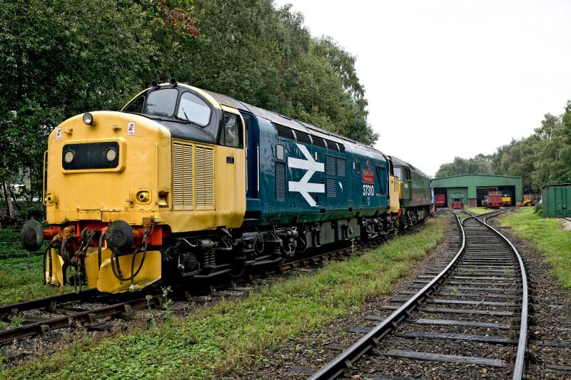37310 PEAK RAIL (1).jpg: FORMER SCOTTISH REGION 37310 SEEN AT PEAK RAIL.
NOTE D8 IN THE SHED---FORMERLY A RESIDENT OF THE STRATHSPEY RAILWAY.
TAKEN WITH VERY KIND PERMISSION OF THE STAFF AT PEAK RAIL ROWSLEY---THANKS GENTS!! Photo of 37310 PEAK RAIL (1).jpg