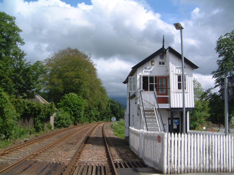 Blair Athol Signal Cabin: This lies between the station and the Tilt Viaduct Photo of Blair Athol Signal Cabin
