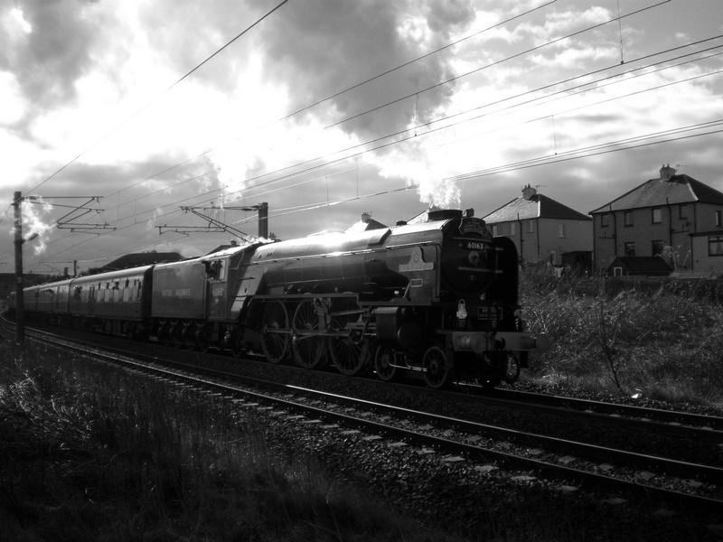 Chocs Away!: 60163 Tornado leaves Berwick DGL to continue north to Edinburgh Waverley on the 'Auld Reekie Express' Photo of Chocs Away!