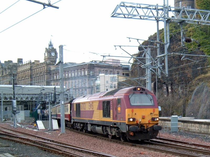 67021- in charge of Tornado: With TORNADO on the rear, 67021 heading the stock out of Waverley on 28th February 2009. Photo of 67021- in charge of Tornado