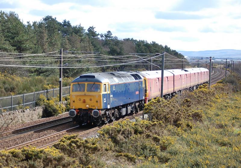 Sunday Mail: Sunday 16th March and 47848 Titan Star passes Lochgreen with 5Z47 Ayr-Shieldmuir Photo of Sunday Mail