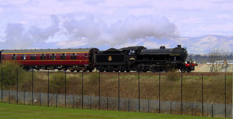 The Great Marquess : 61994 steams out of Falkirk on the first lap of The Forth Circle on 5 April 2009 Photo of The Great Marquess