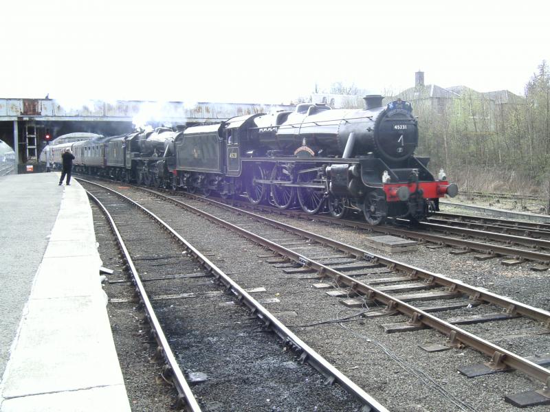 Black 5's in Perth: The Great Britain II arrives in Perth. Photo of Black 5's in Perth