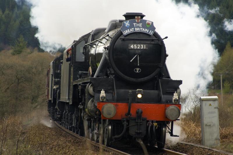 45231: 45231 Climbing out of Dunkeld Photo of 45231