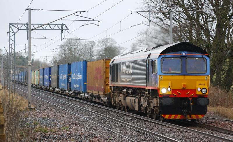 66412 at Cleghorn: Photo of 66412 at Cleghorn