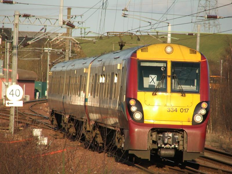 Class 334: A Class 334 EMU approching Newton on a Sunny day. Photo of Class 334