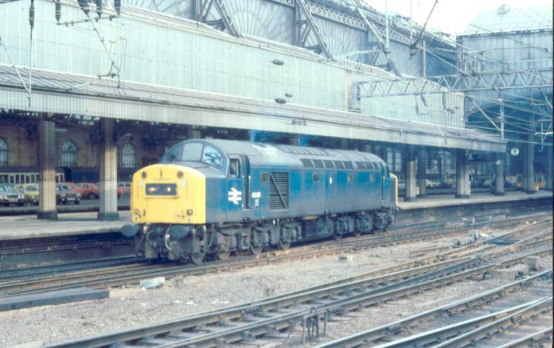 Journey over: 40146 running light out of Central in March 1979 after working in with a local service from Carlisle. Photo of Journey over
