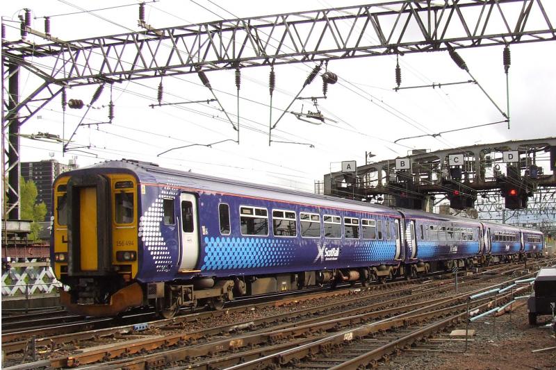 Spotty 156's in Stereo: 156494 and 156432 together on the approach to Glasgow Central Photo of Spotty 156's in Stereo