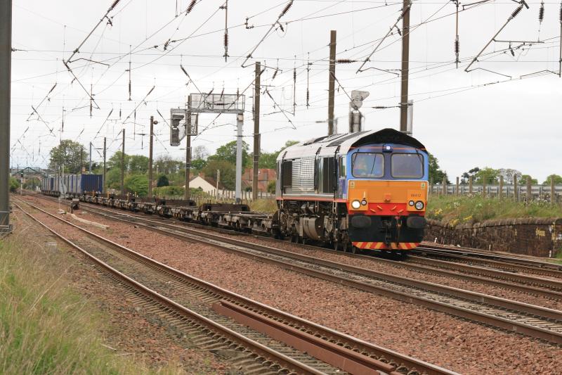 66412 on Tesco/Stobart: 66412 on 4M44 08.50 Mossend to Daventry at Drem Photo of 66412 on Tesco/Stobart