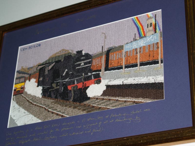 helensburgh tapestry: done by catherine at WNXX for Helensburgh central traincrew Photo of helensburgh tapestry