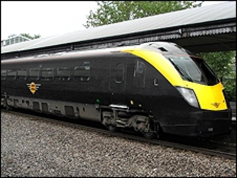 Brilliant in Black: A mock-up picture of a Class 180 Adelante high-speed DMU. Grand Central Railway are proposing to lease and run them on thier Sunderland-London KX Service from June 2009. Photo of Brilliant in Black