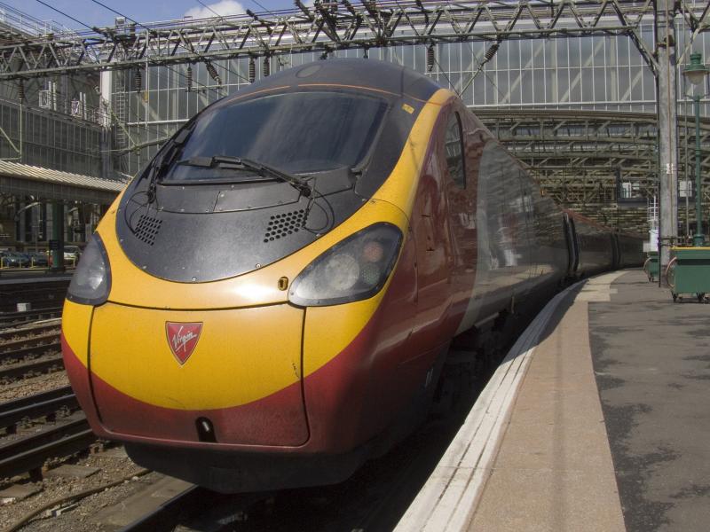 Virgin Stagecoach: 390025 sitting at Platform 2 of Glasgow Central on 19th May 2009 Photo of Virgin Stagecoach