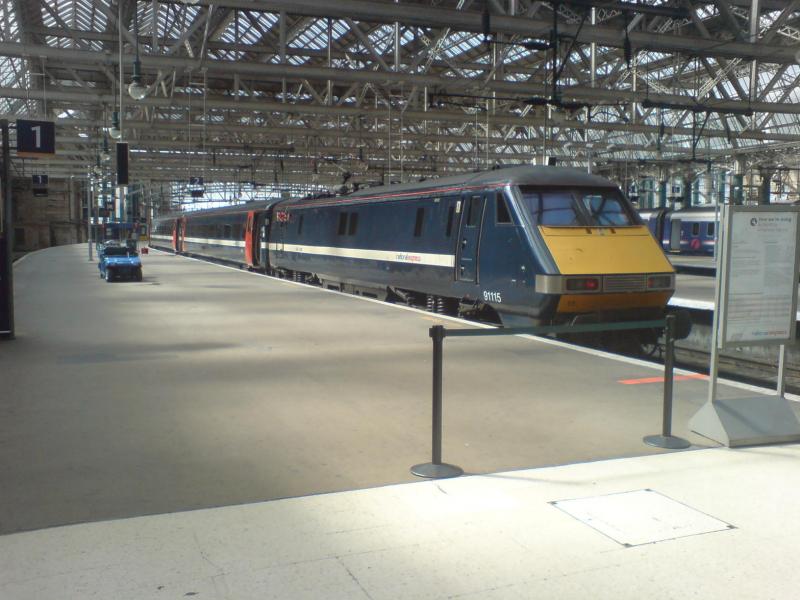 91115 at the buffers in Central Station: 91115 at the buffers in Central Station on the 26/05/09 (10.48) Photo of 91115 at the buffers in Central Station