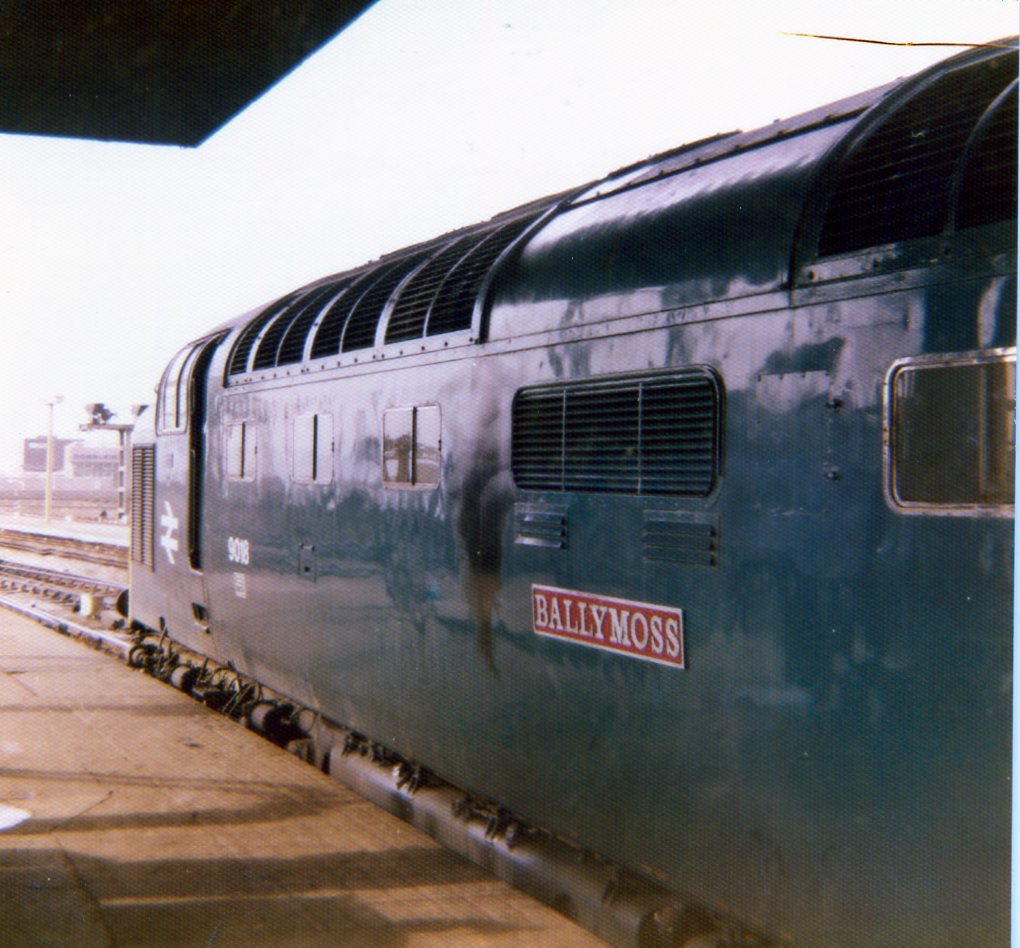 Just over the Border: 9018 BALLYMOSS at Newcastle in April 1973 with the 0800 from Kings Cross to Waverley. Photo of Just over the Border