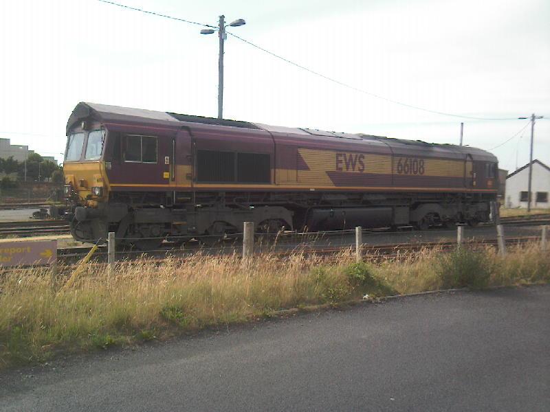 ayr depot: 66108 backing into the fuelling road of ayr depot on 13/7/09 Photo of ayr depot