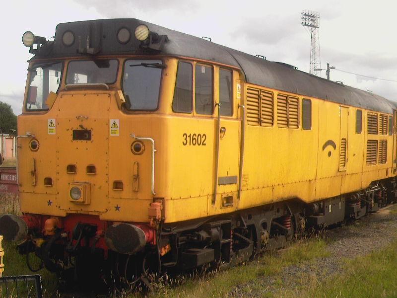 ayr depot: network rail class 31 no 31602 sits in ayr depot with radio coach 977689 and dbso 9701 taken 13/7/09 Photo of ayr depot