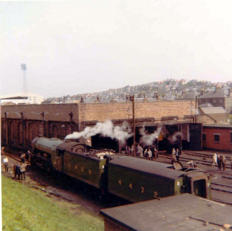 Open House: 4472 on Dunfermline shed being serviced before returning to Edinburgh. In pre Photo of Open House