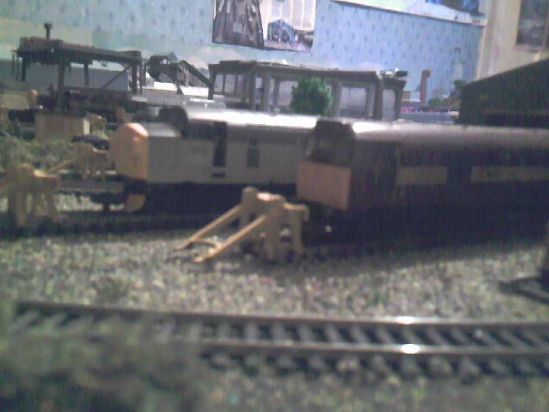 31466 and 37042: both locos popping out the shed Photo of 31466 and 37042