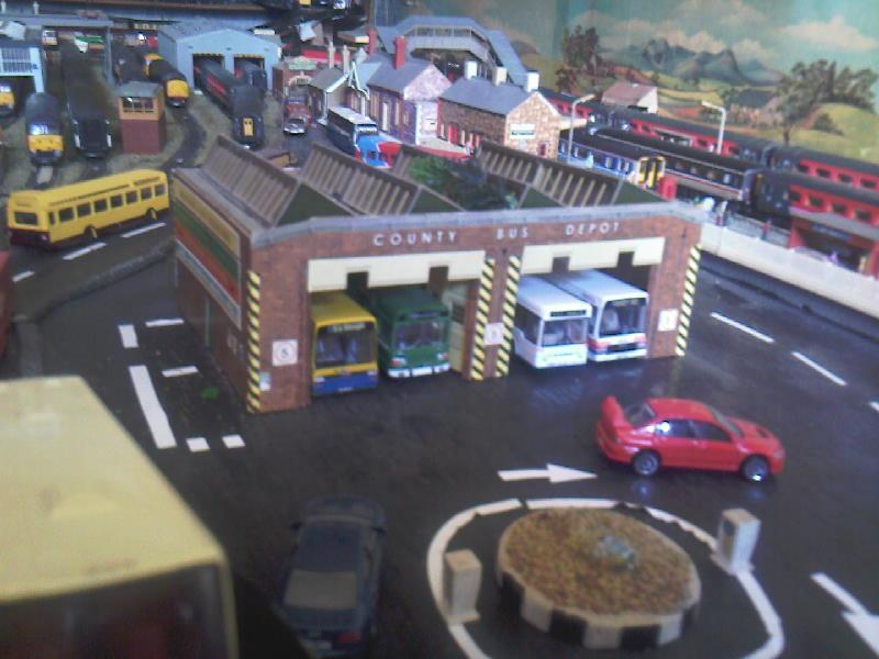 bus station: view of the bus station from the over bridge Photo of bus station