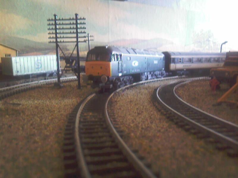 great western: 47813 sits in the station waiting to pull a express away Photo of great western