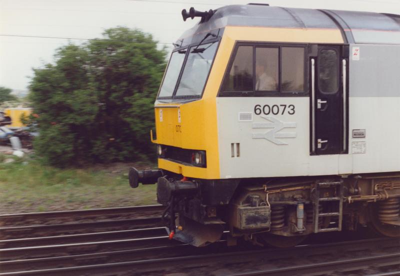 60073 enters Mossend Yard : 60073 speeds through Mossend North Jcn into Mossend Yard (Summer 1992) Photo of 60073 enters Mossend Yard