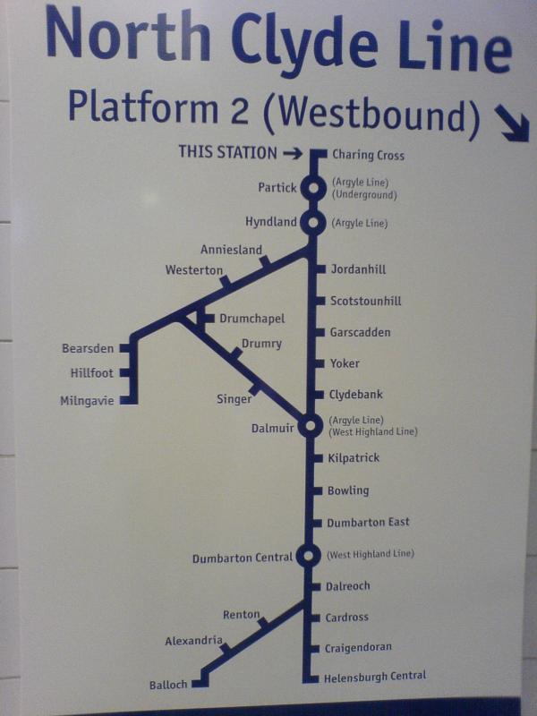 Spot the mistake!: This is the new westbound map at Charing Cross station. It shows a service that does not exist! Photo of Spot the mistake!