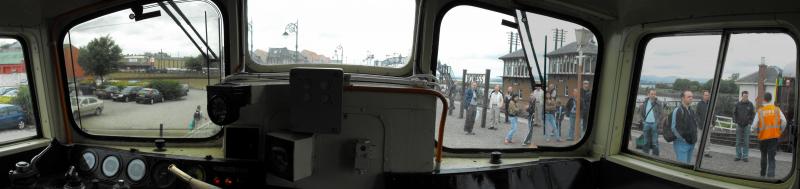 Class 26 Panorama: A look at the whole of the Class 26 cab in Bo'ness Photo of Class 26 Panorama