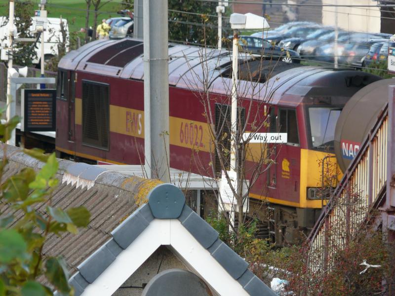 Way Out Class 60: 60022 leaves Barassie station with its load of empty china clay tanks en route to Mossend with 6D79 at 16:17 on 22.10.2009. Will this scene ever be repeated? Photo of Way Out Class 60
