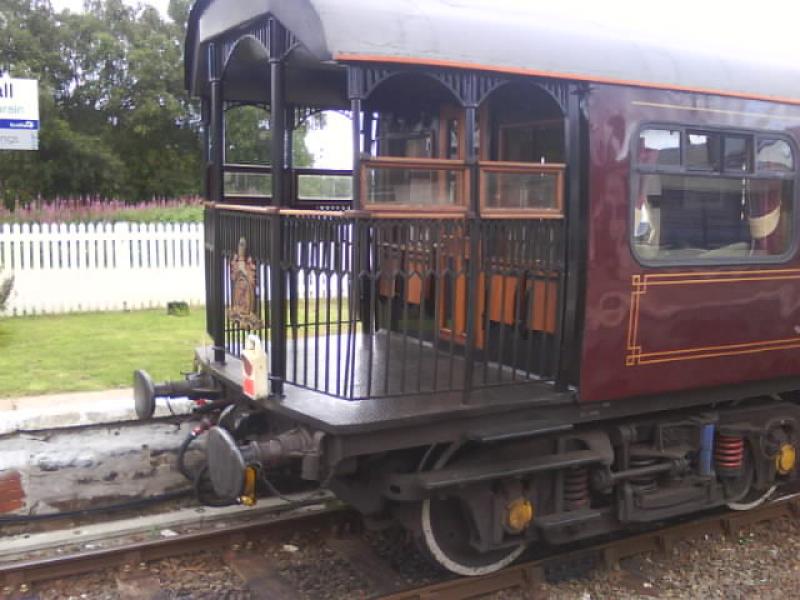 Back end of the royal scotsman: I couldent get the front of it because the train was to far out of the station. This was in Dingwall. Photo of Back end of the royal scotsman