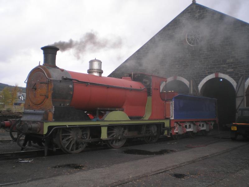 Nearly Ready.: Caley 0-6-0 No. 828 outside Aviemore Shed: 28/10/2009 Photo of Nearly Ready.